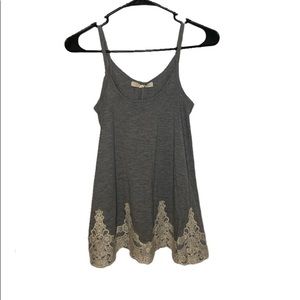 Lace embroidered tank